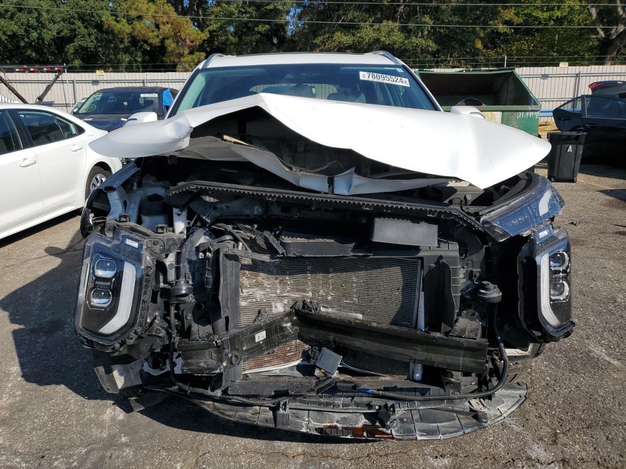 2022 Hyundai Palisade VIN KM8R24HE3NU449547 Copart auction photo, front end damage thumbnail 5