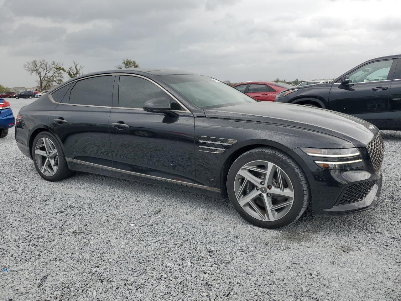 2023 Genesis G80 VIN KMTGA4SC3PU163711 Copart auction photo, water/flood damage thumbnail 4