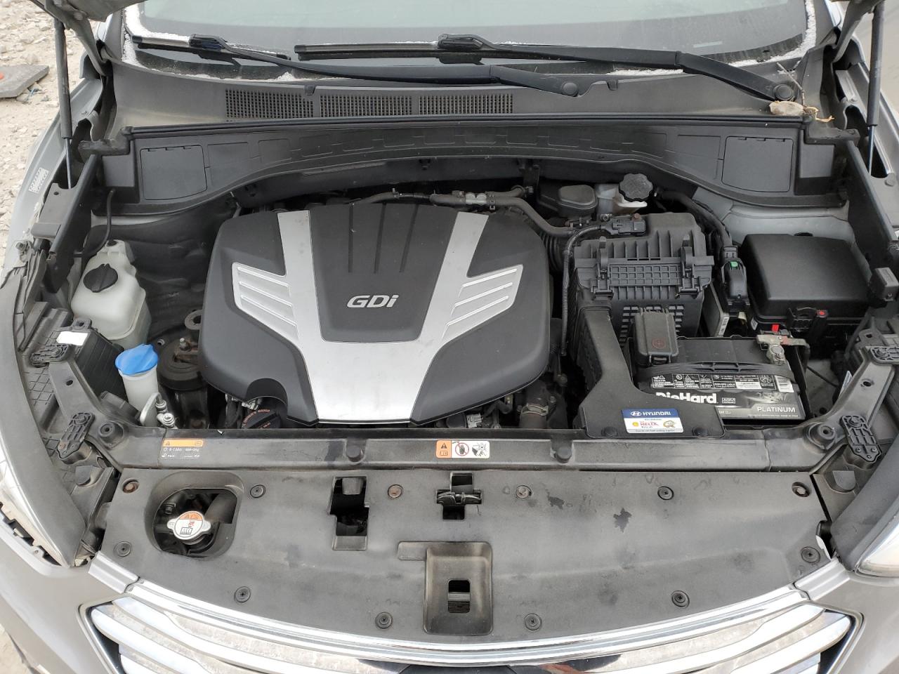 2016 Hyundai Santa Fe VIN KM8SR4HF1GU139518 Copart auction photo, front end / side damage thumbnail 13