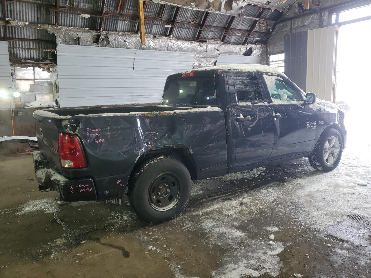 2019 RAM 1500 VIN 1C6RR7FT4KS543910 Copart auction photo, side damage thumbnail 3