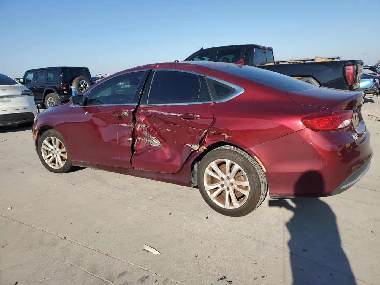 2016 Chrysler 200 VIN 1C3CCCABXGN120105 Copart auction photo, side damage thumbnail 2