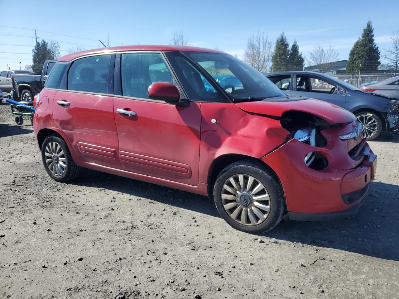 2014 Fiat 500 VIN ZFBCFABHXEZ025725 Copart auction photo, all over damage thumbnail 4