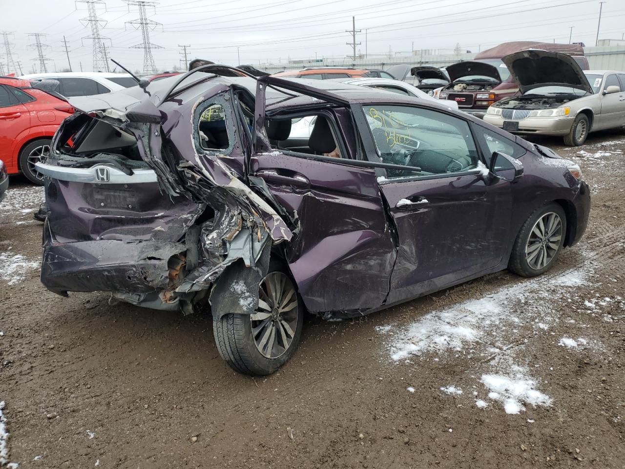 2016 Honda Fit VIN JHMGK5H78GX034517 Copart auction photo, all over damage thumbnail 3