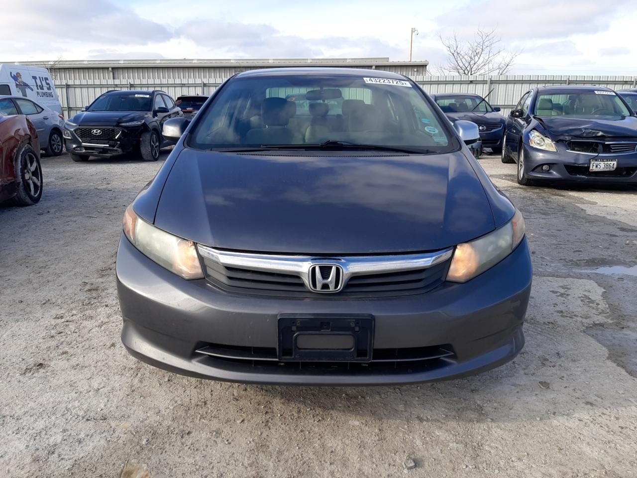 2012 Honda Civic VIN 19XFB2F53CE035758 Copart auction photo, rear end / front end damage thumbnail 5