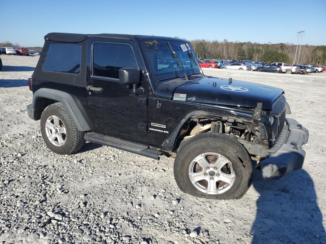 2017 Jeep Wrangler VIN 1C4AJWAG2HL596920 Copart auction photo, front end damage thumbnail 4