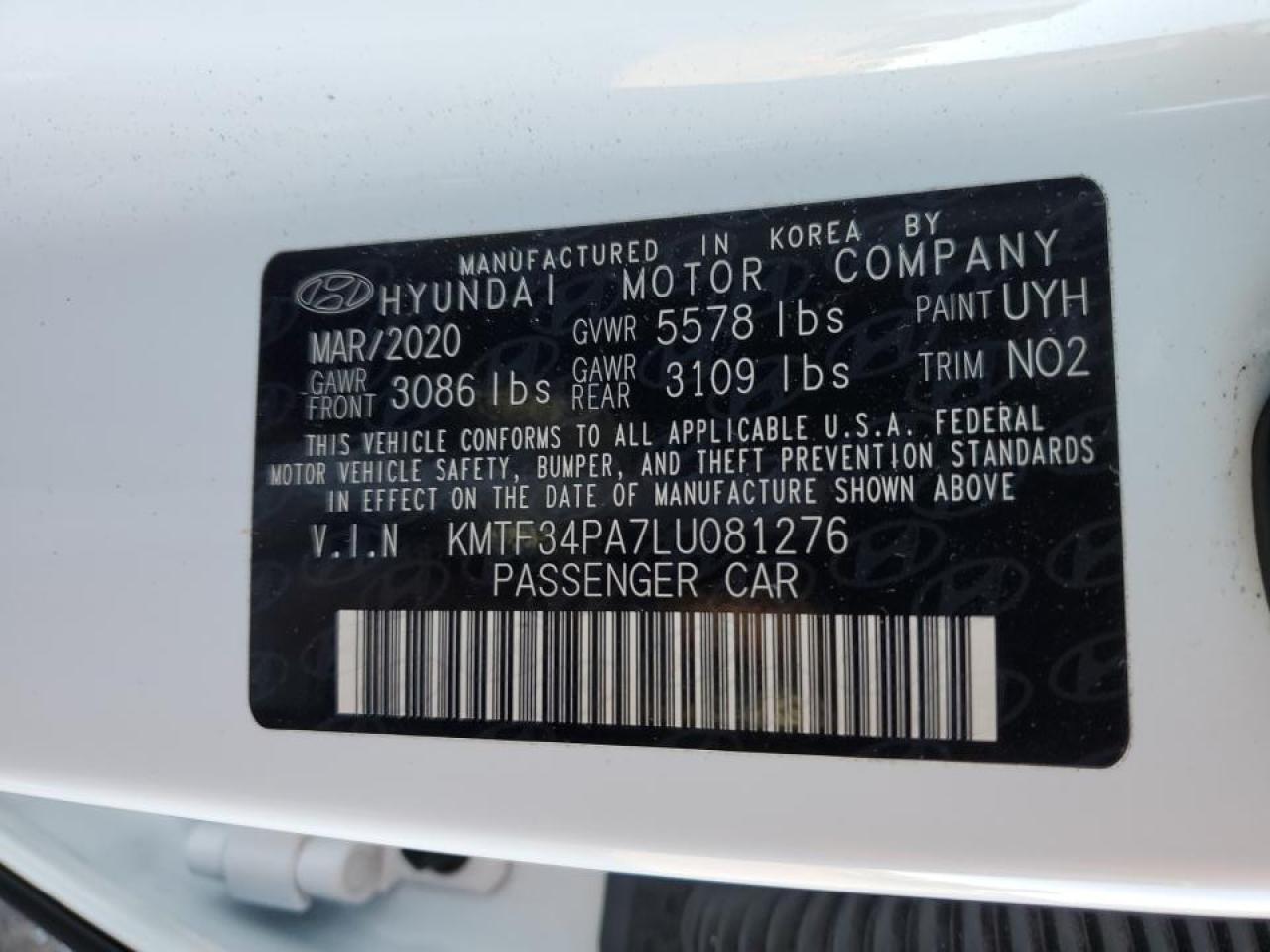 2020 Genesis G90 VIN KMTF34PA7LU081276 Copart auction photo, front end damage thumbnail 12