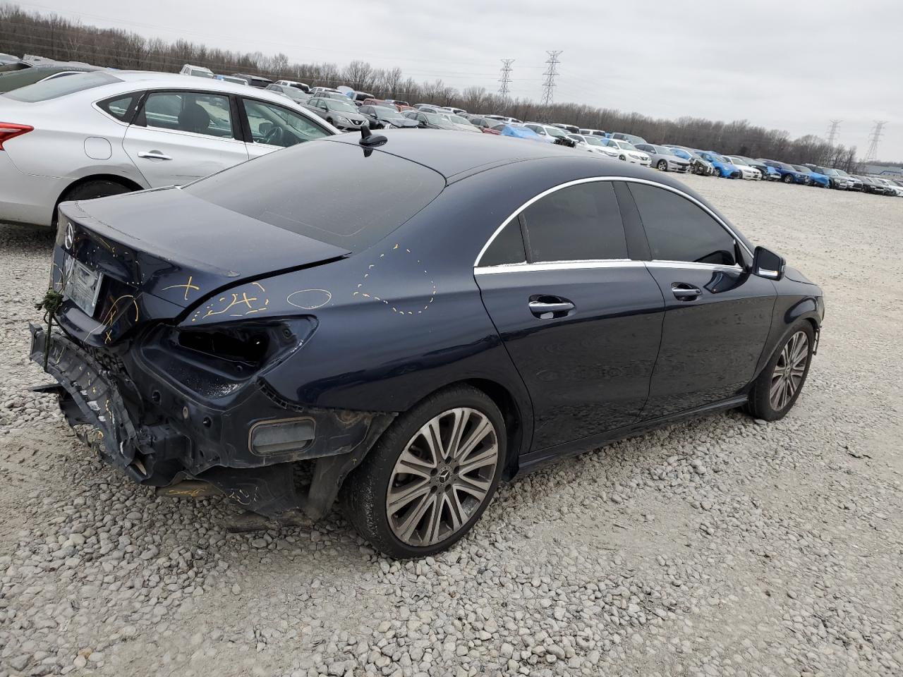 2018 Mercedes-Benz CLA-klasse VIN WDDSJ4EB1JN591652 Copart auction photo, all over damage thumbnail 3