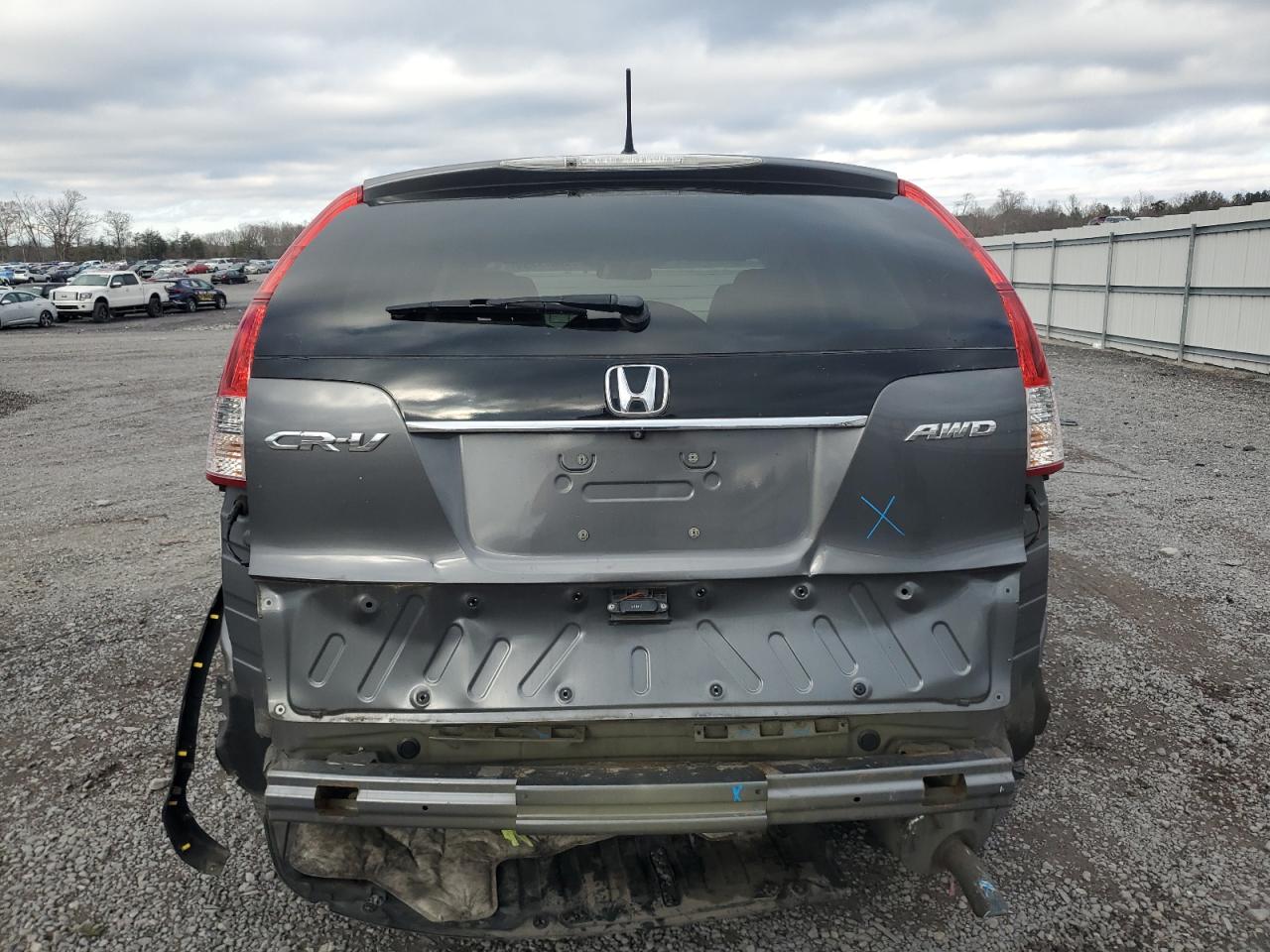 2014 Honda CR-V VIN 2HKRM4H59EH650135 Copart auction photo, front end / rear end damage thumbnail 6