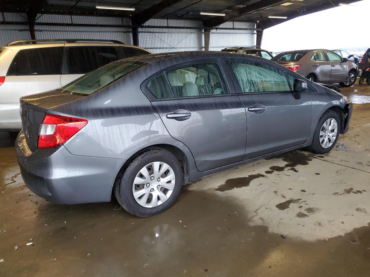2012 Honda Civic VIN 2HGFB2F59CH610628 Copart auction photo, front end damage thumbnail 3