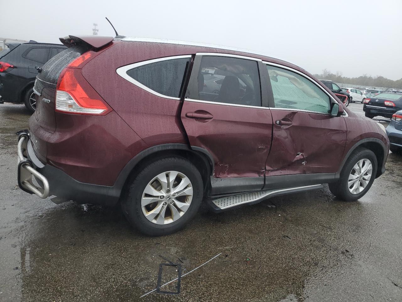 2012 Honda CR-V VIN 5J6RM4H78CL075224 Copart auction photo, side damage thumbnail 3