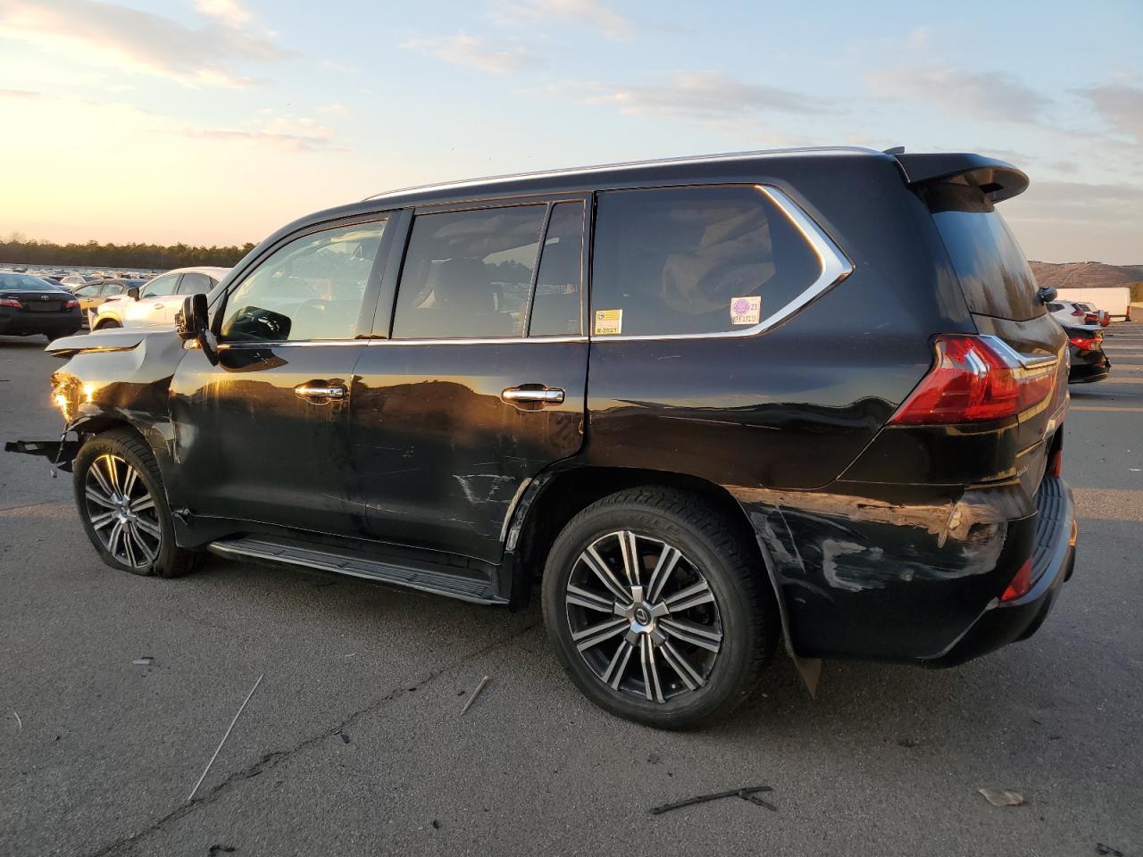 2021 Lexus LX VIN JTJDY7AX3M4345758 Copart auction photo, all over damage thumbnail 2