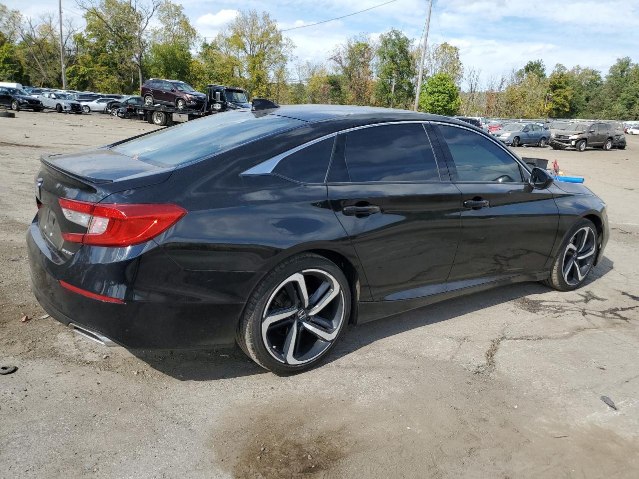 2019 Honda Accord VIN 1HGCV1F33KA016651 Copart auction photo, rear end / front end damage thumbnail 3
