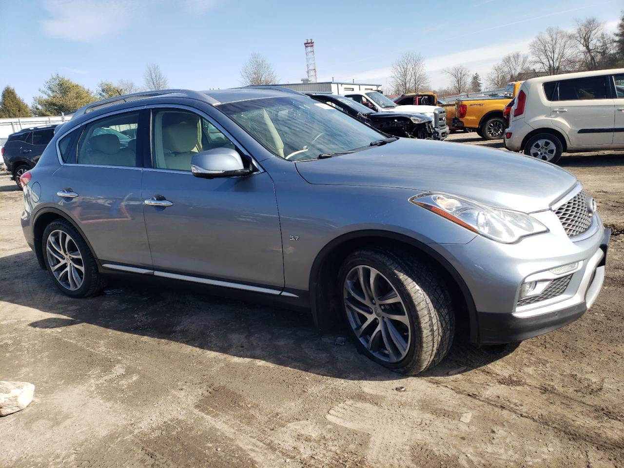 2017 Infiniti QX50 VIN JN1BJ0RRXHM402123 Copart auction photo, undercarriage / minor dent/scratches damage thumbnail 4
