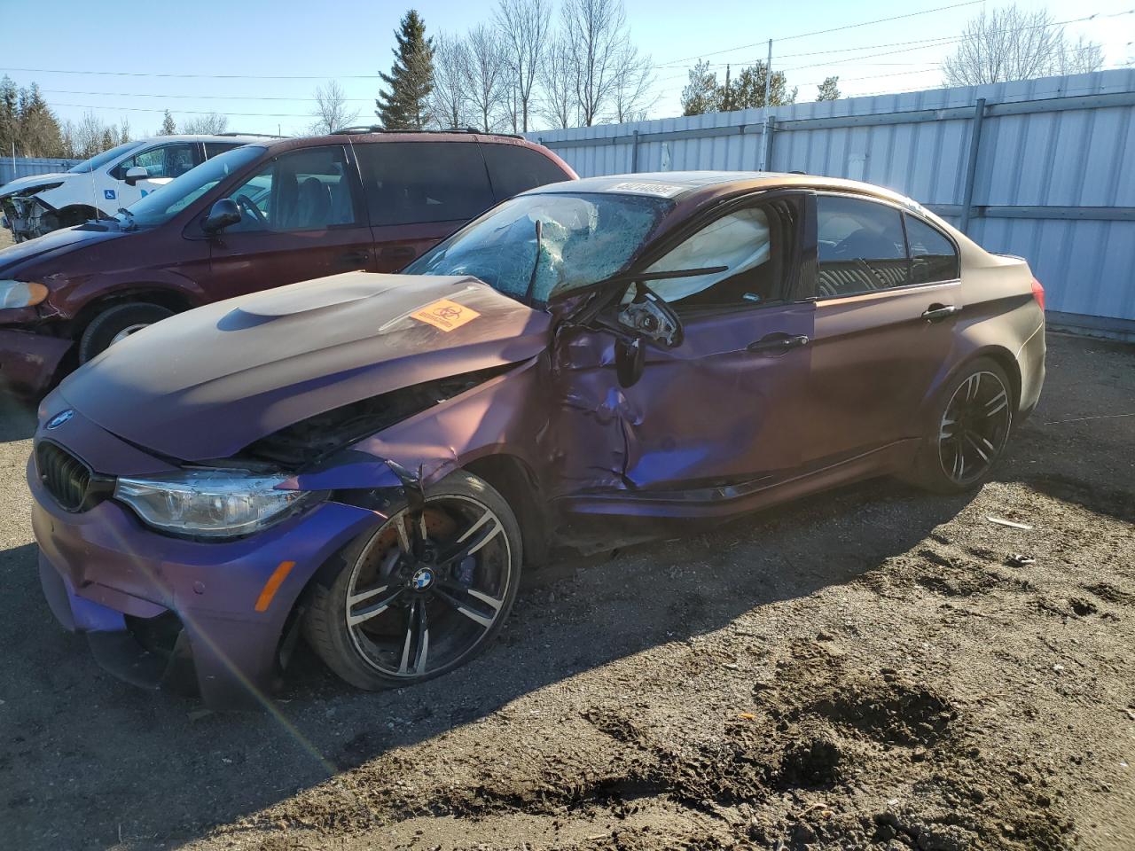 2016 BMW M3 VIN WBS8M9C57G5D30780 - Copart auction photo