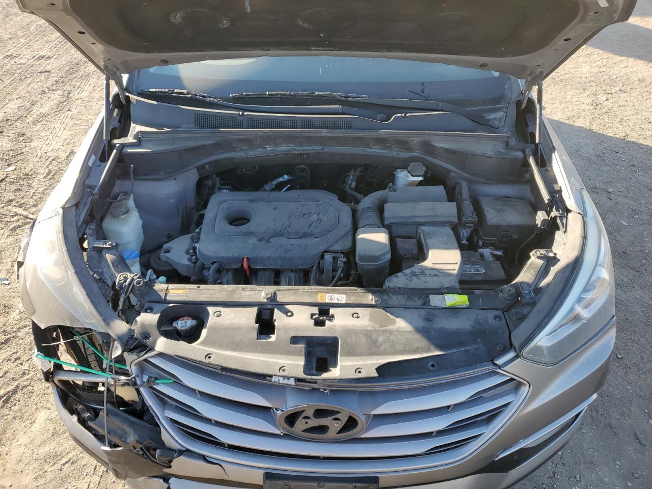 2017 Hyundai Santa Fe VIN 5XYZU3LB3HG413028 Copart auction photo, front end damage thumbnail 12