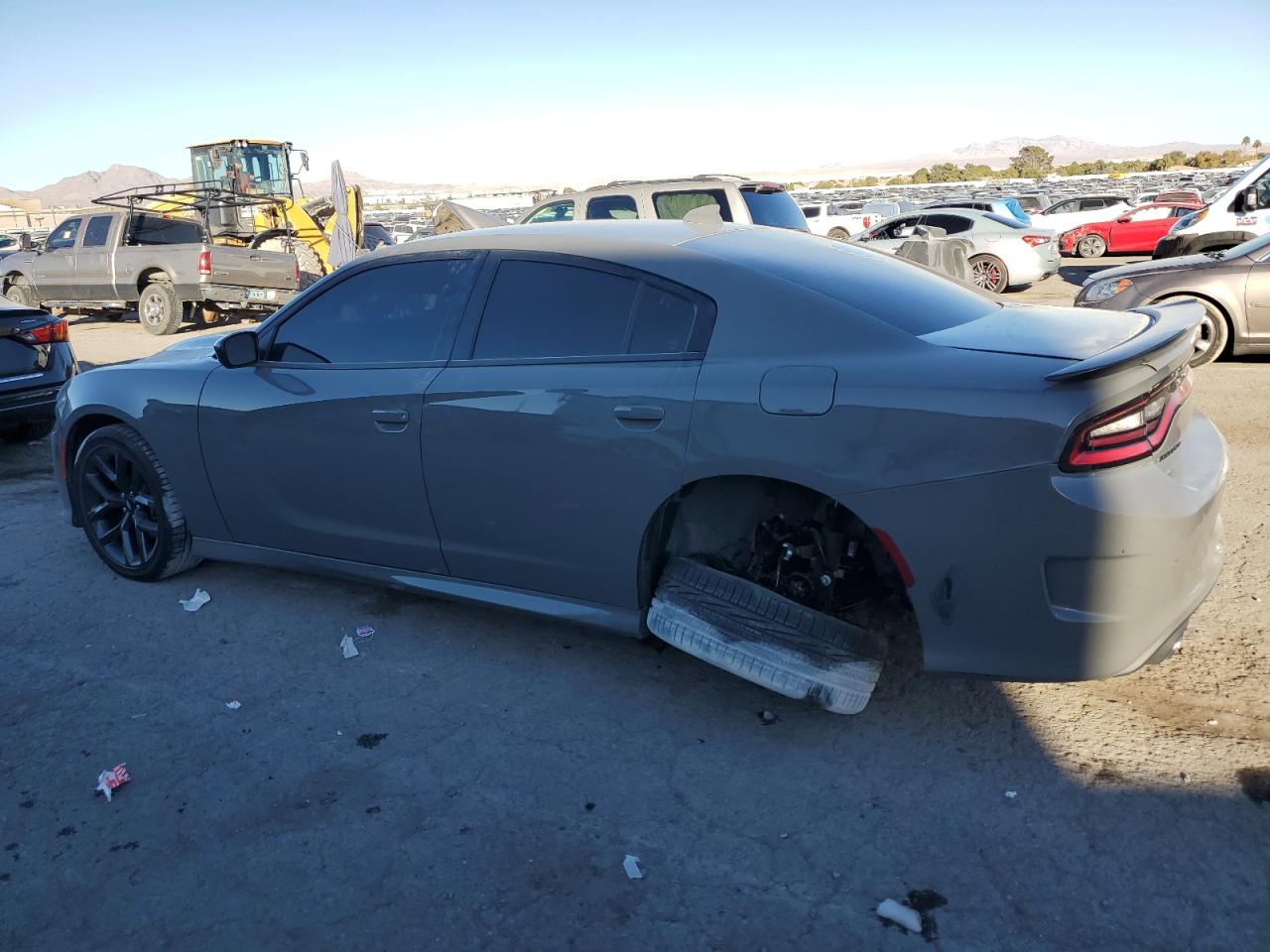 2019 Dodge Charger VIN 2C3CDXHG1KH673555 Copart auction photo, rear end / side damage thumbnail 2