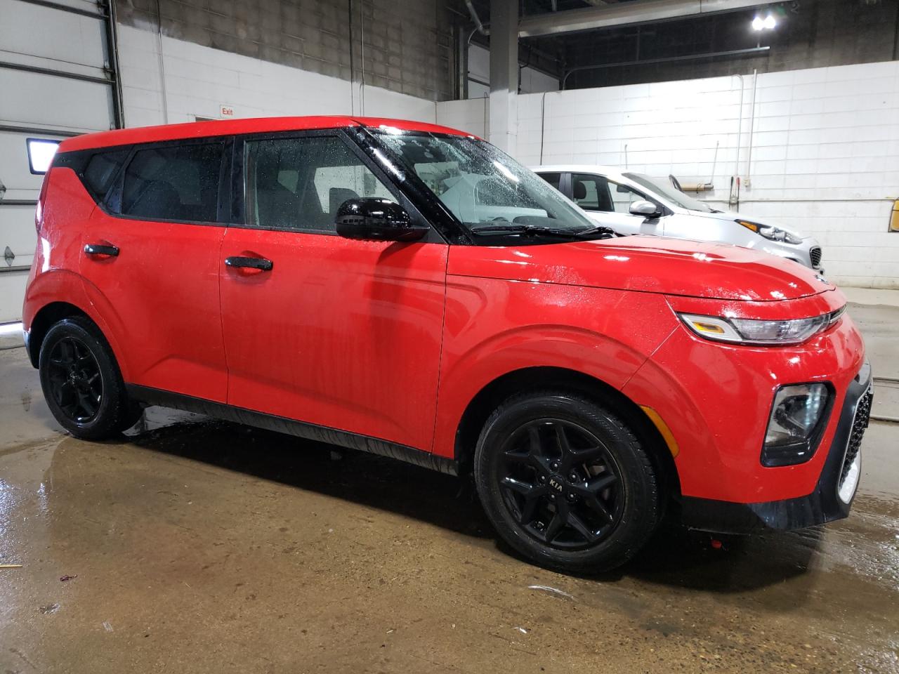 2021 KIA Soul VIN KNDJ23AU8M7141011 Copart auction photo, vandalism damage thumbnail 4