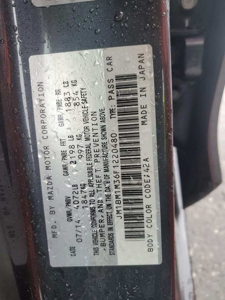 2015 Mazda 3 VIN JM1BM1M36F1220480 Copart auction photo, front end damage thumbnail 12