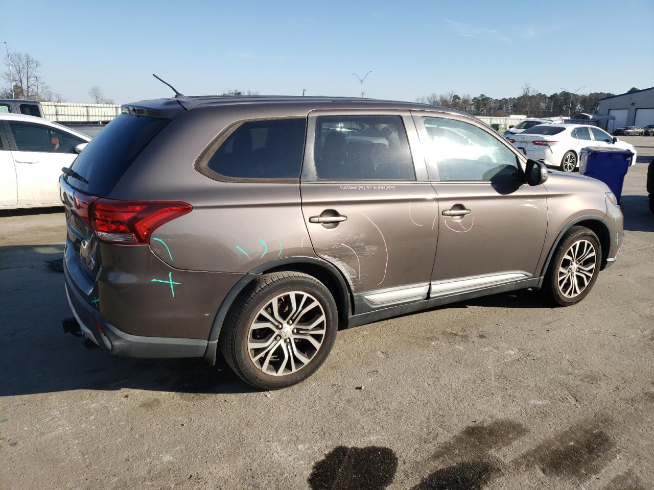 2016 Mitsubishi Outlander VIN JA4AD3A37GZ001911 Copart auction photo, all over damage thumbnail 3