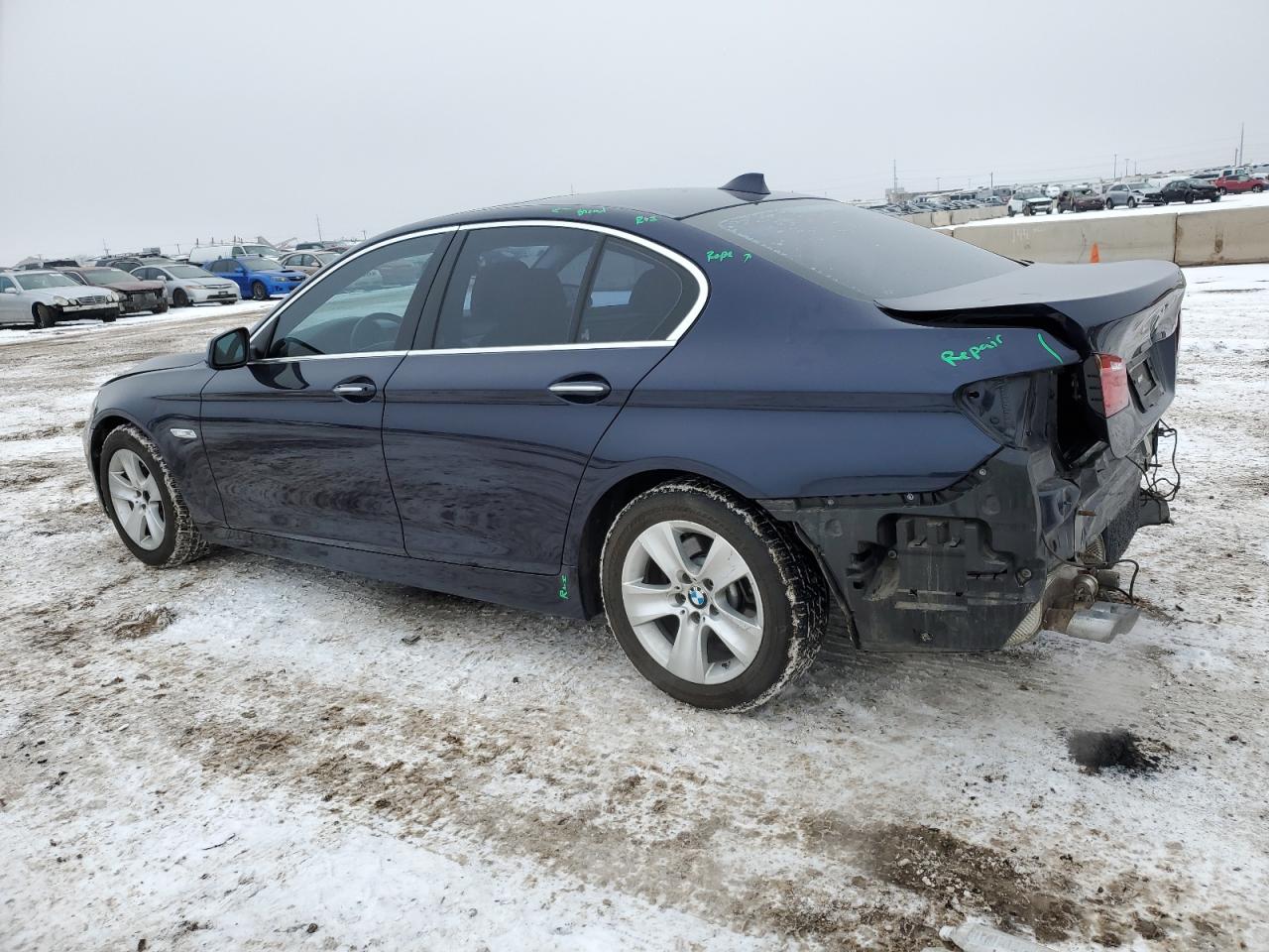 2013 BMW 5er VIN WBAXH5C51DD115424 Copart auction photo, rear end damage thumbnail 2
