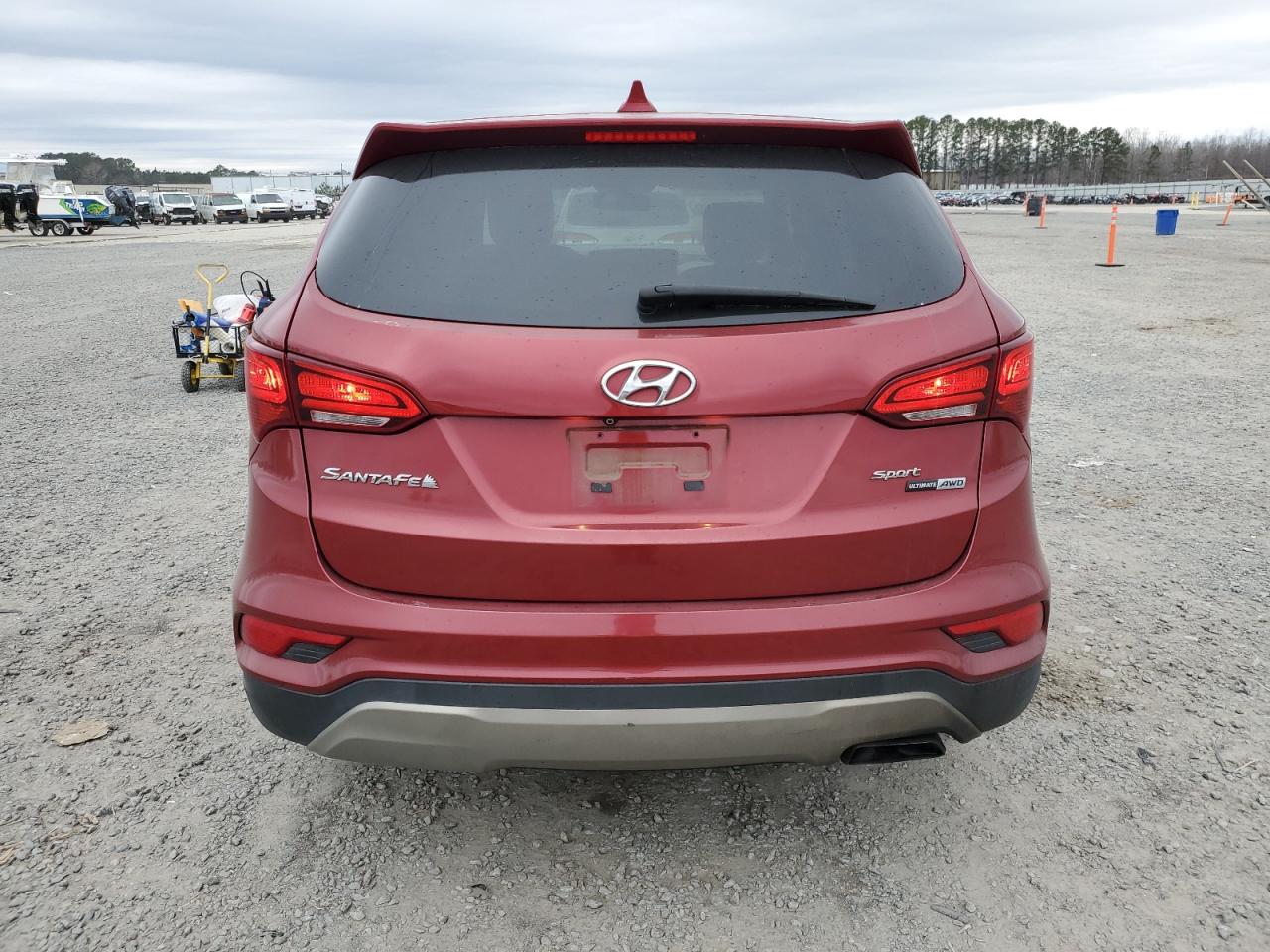 2017 Hyundai Santa Fe VIN 5XYZTDLB3HG465722 Copart auction photo, front end damage thumbnail 6