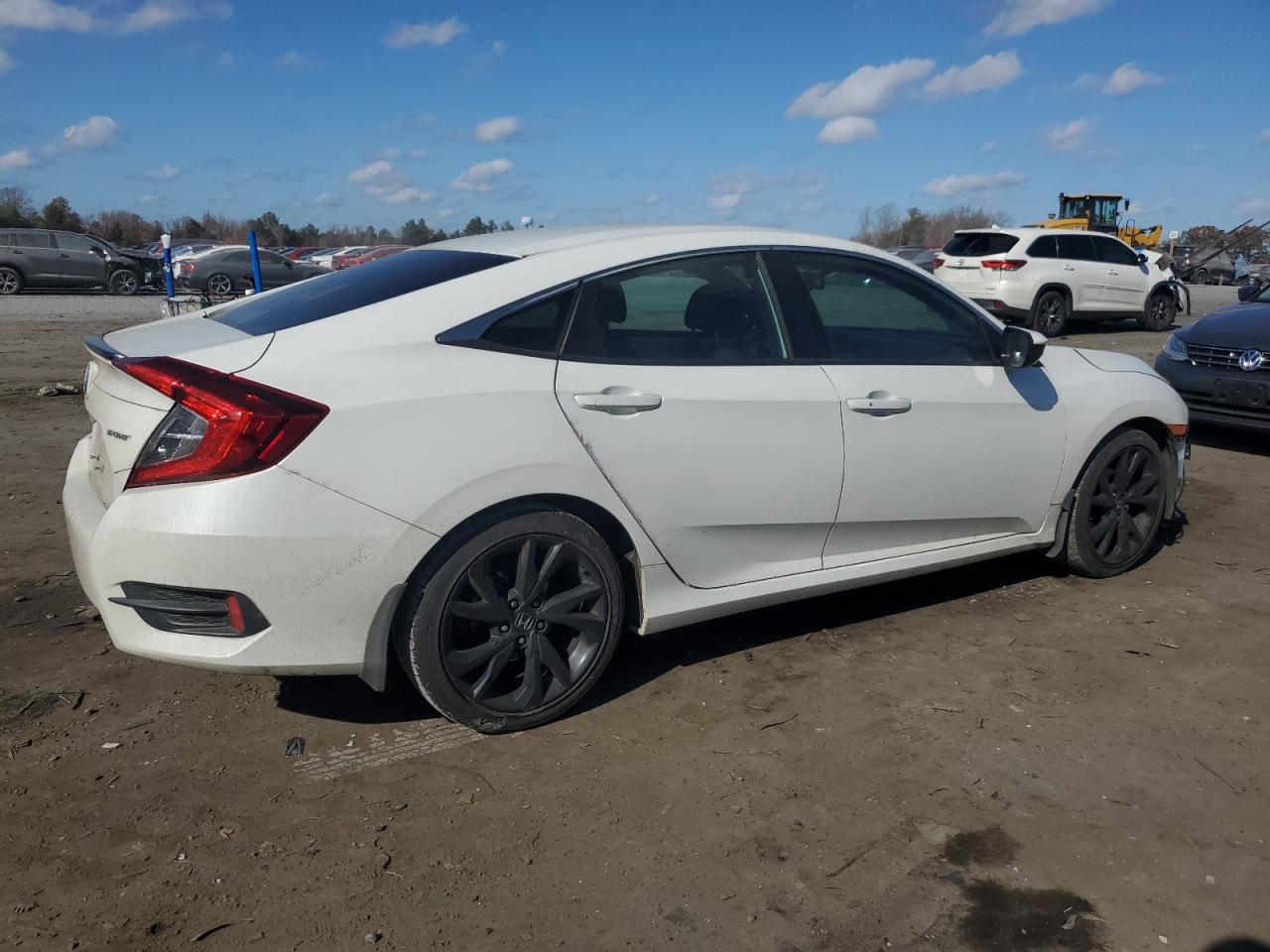 2019 Honda Civic VIN 2HGFC2F83KH506111 Copart auction photo, front end / side damage thumbnail 3