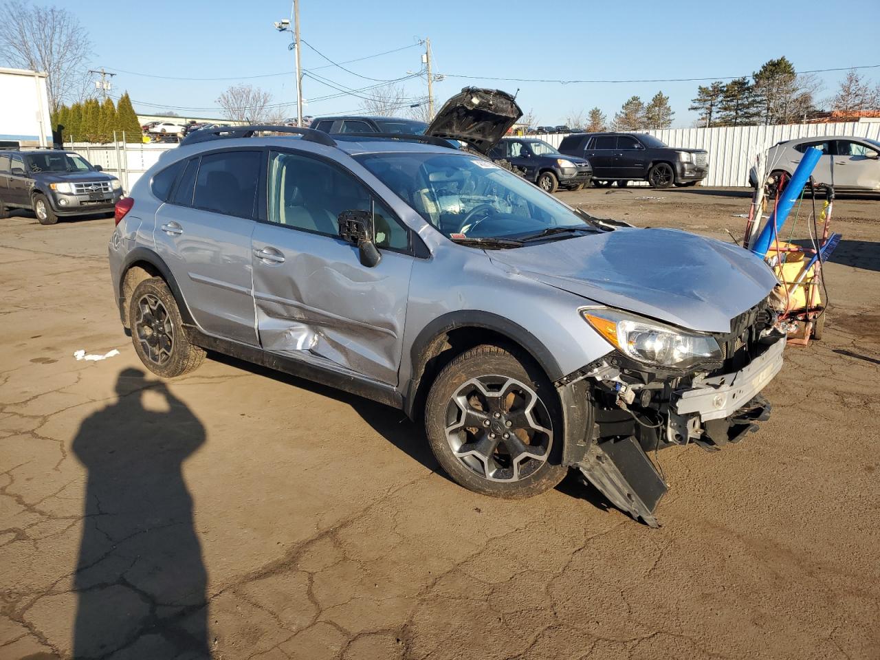 2014 Subaru XV VIN JF2GPAKC8E8230323 Copart auction photo, front end / side damage thumbnail 4