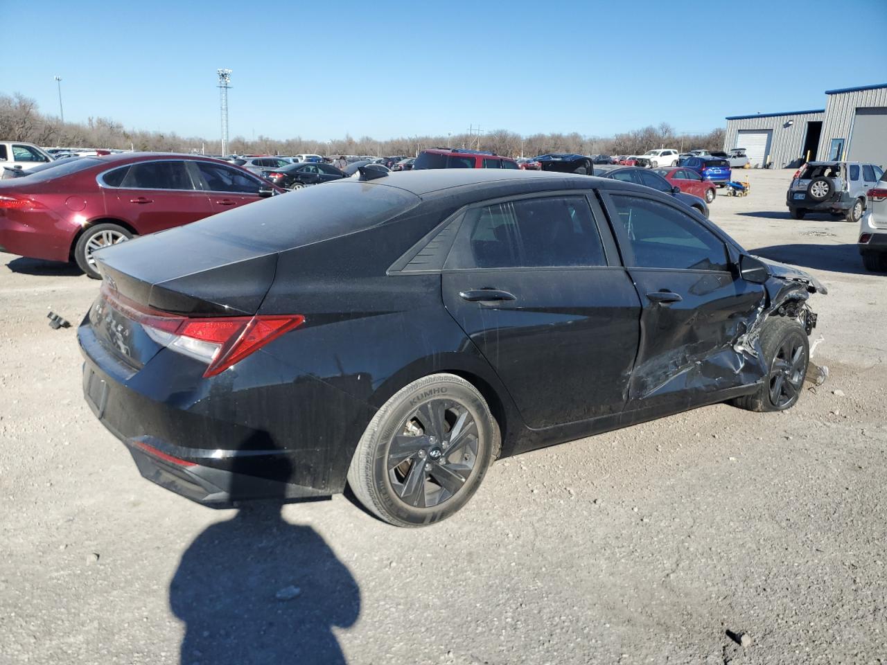 2023 Hyundai Elantra VIN KMHLS4AG4PU423334 Copart auction photo, side / undercarriage damage thumbnail 3