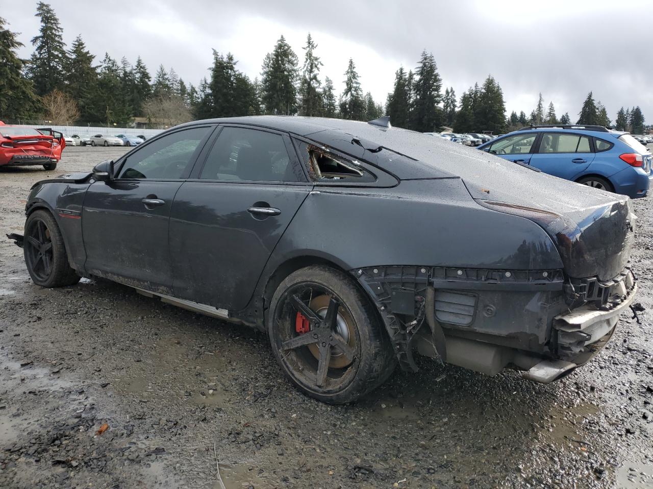 2014 Jaguar XJ VIN SAJWA1GT4EMV65429 Copart auction photo, all over damage thumbnail 2