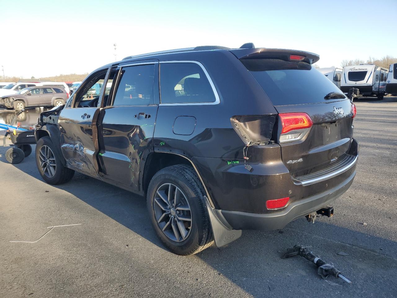 2017 Jeep Grand Cherokee VIN 1C4RJFBG1HC654680 Copart auction photo, side / front end damage thumbnail 2