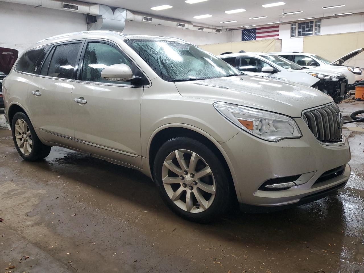 2013 Buick Enclave VIN 5GAKVCKD9DJ113829 Copart auction photo, front end / side damage thumbnail 4
