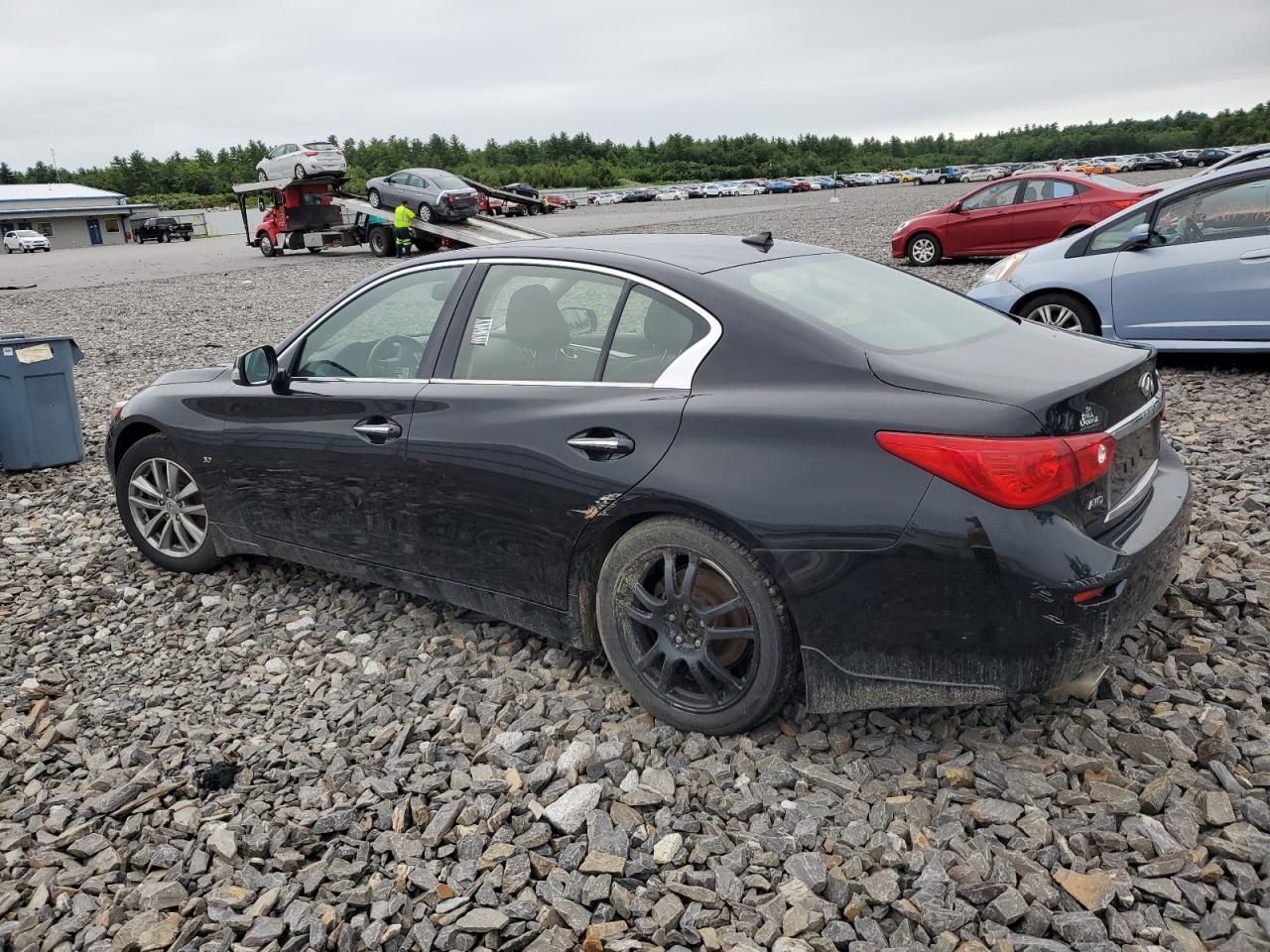 2014 Infiniti Q50 VIN JN1BV7AR1EM704694 Copart auction photo, rear end / front end damage thumbnail 2