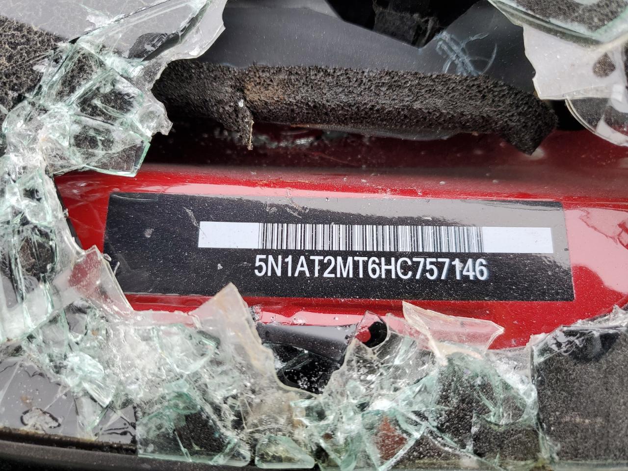 2017 Nissan Rogue VIN 5N1AT2MT6HC757146 Copart auction photo, side / front end damage thumbnail 13
