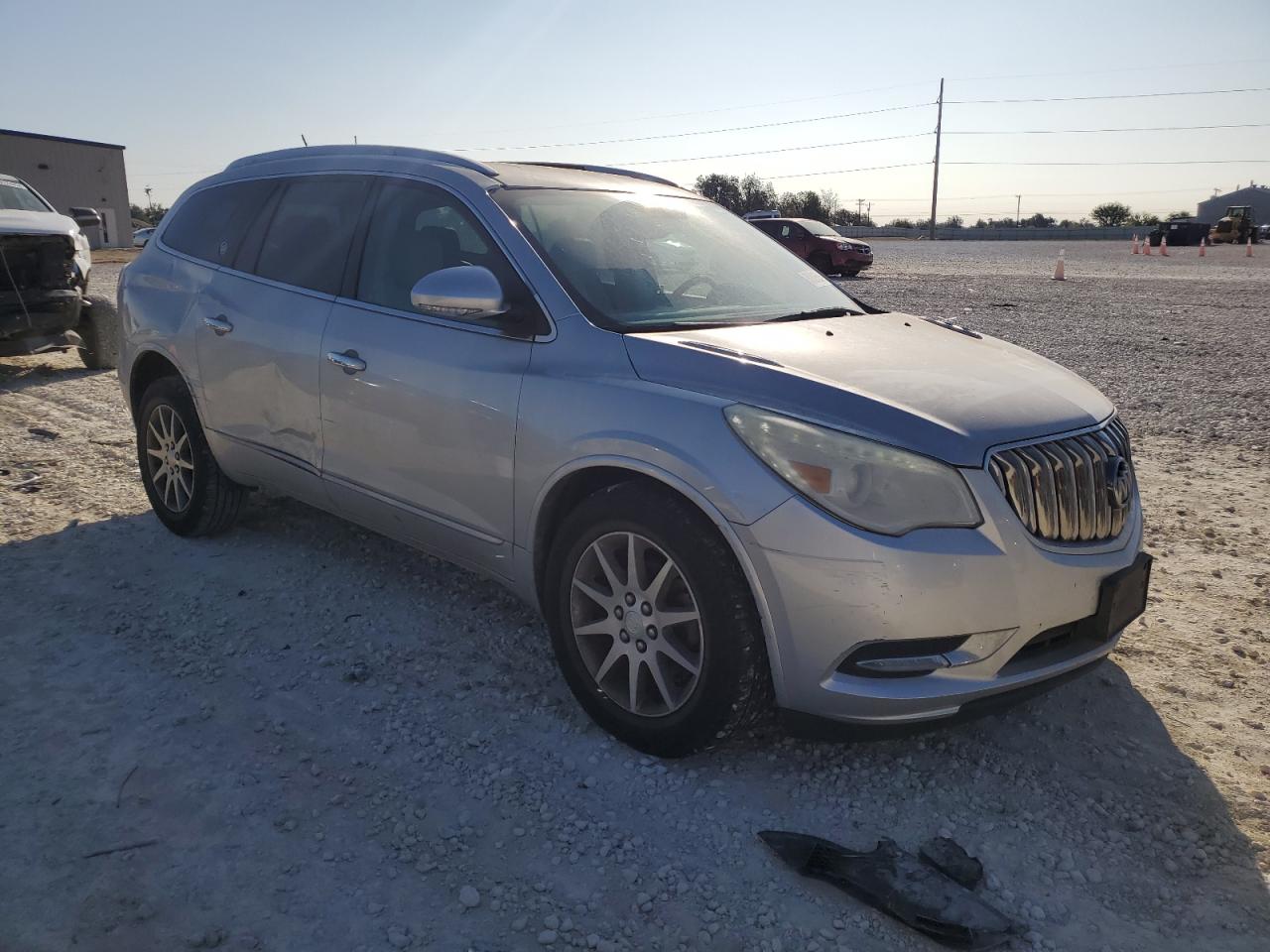 2015 Buick Enclave VIN 5GAKRBKD8FJ380526 Copart auction photo, side / front end damage thumbnail 4