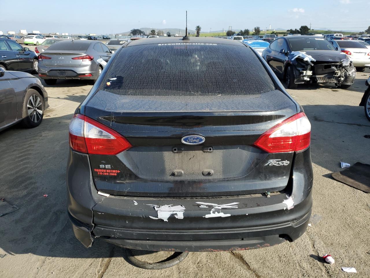 2014 Ford Fiesta VIN 3FADP4BJ8EM205103 Copart auction photo, all over damage thumbnail 6