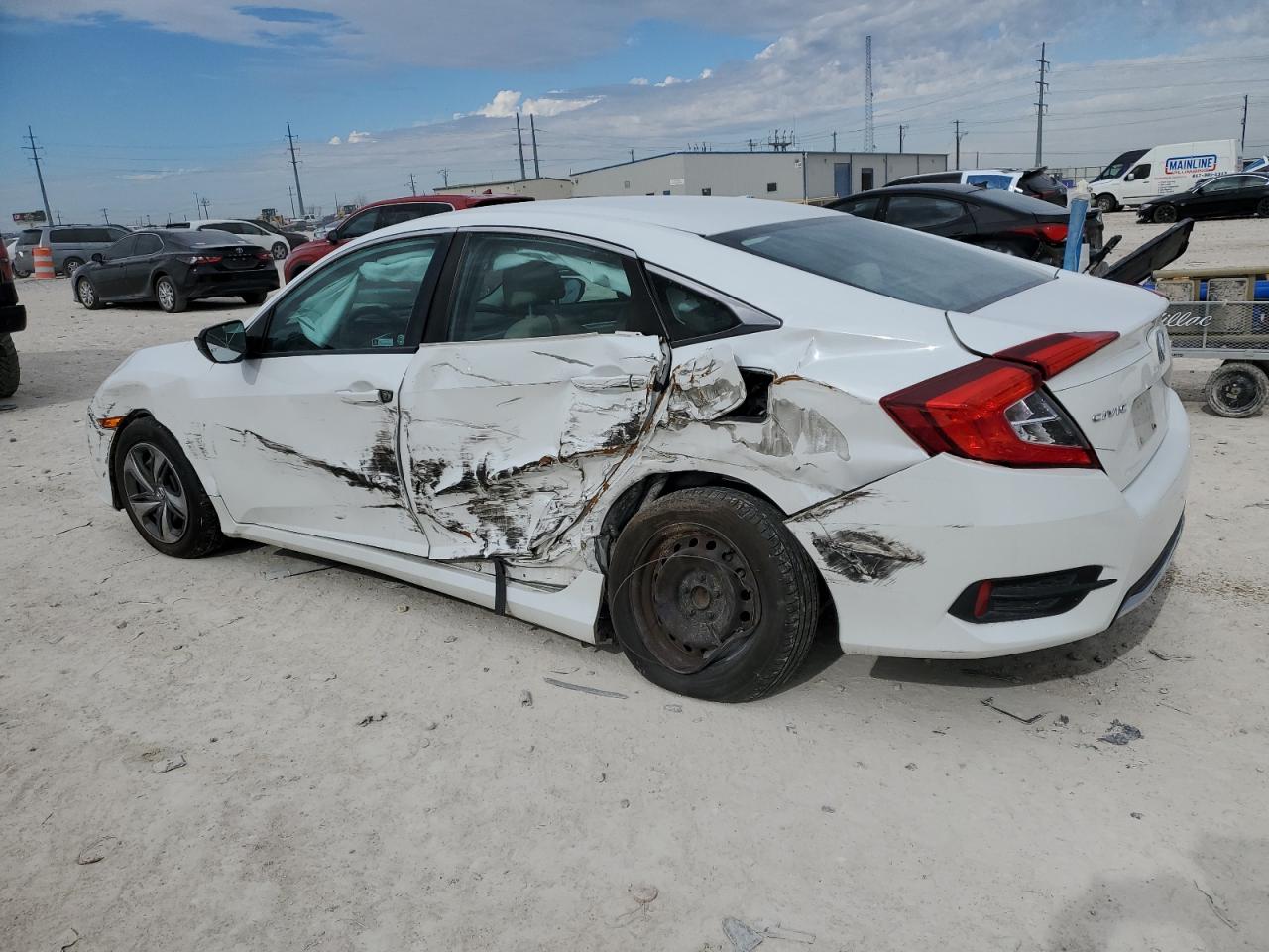 2019 Honda Civic VIN 2HGFC2F61KH576494 Copart auction photo, side damage thumbnail 2
