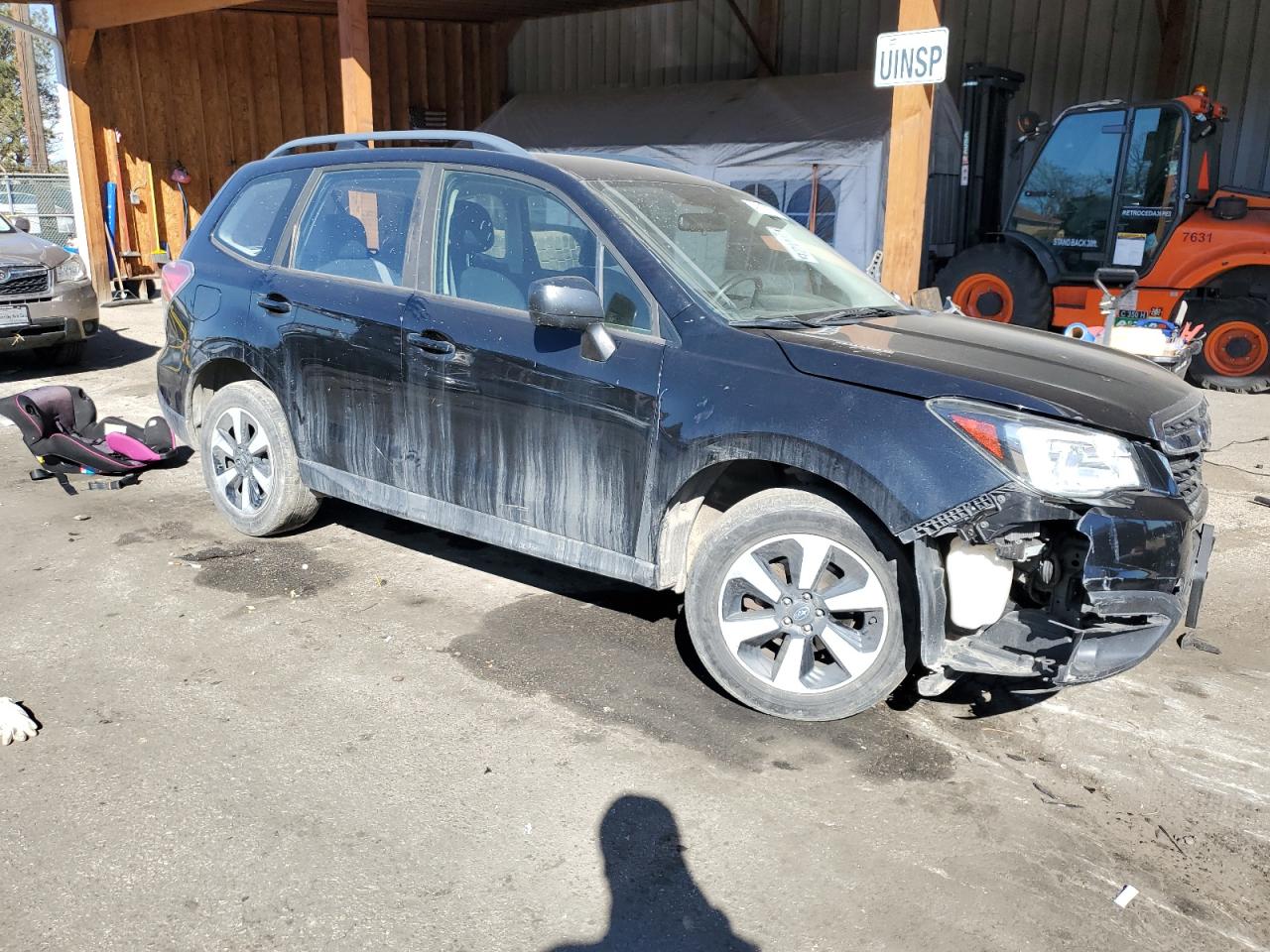 2017 Subaru Forester VIN JF2SJABC0HH811198 Copart auction photo, side / front end damage thumbnail 4