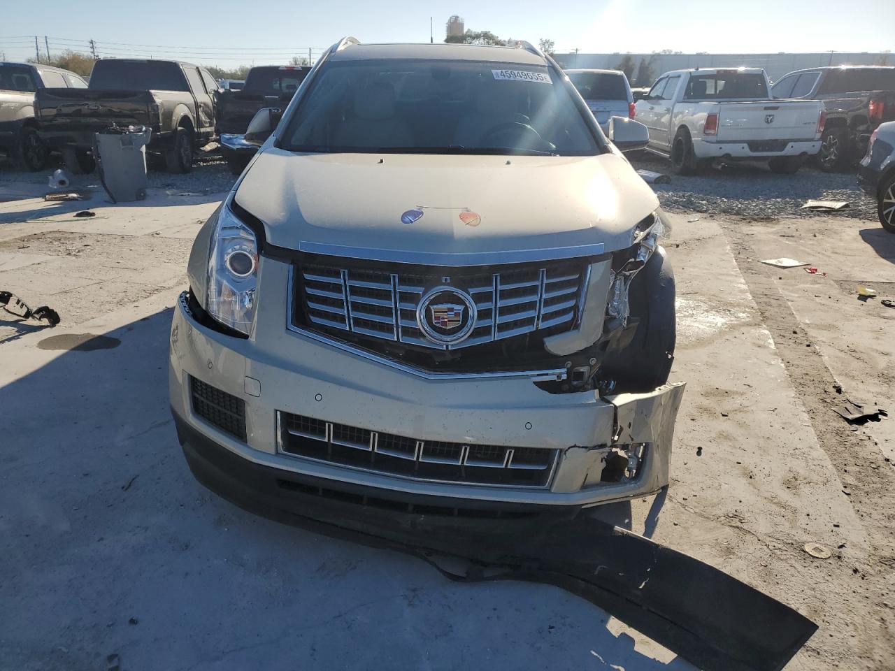 2013 Cadillac SRX VIN 3GYFNCE30DS570024 Copart auction photo, front end / side damage thumbnail 5