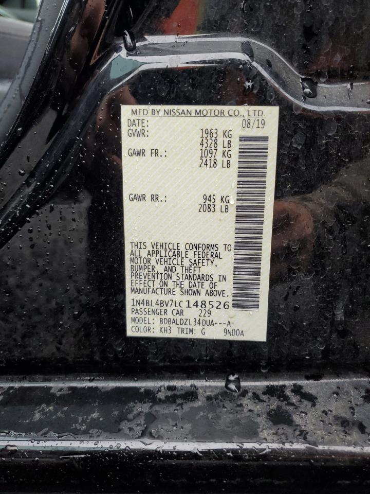 2020 Nissan Altima VIN 1N4BL4BV7LC148526 Copart auction photo, front end damage thumbnail 14