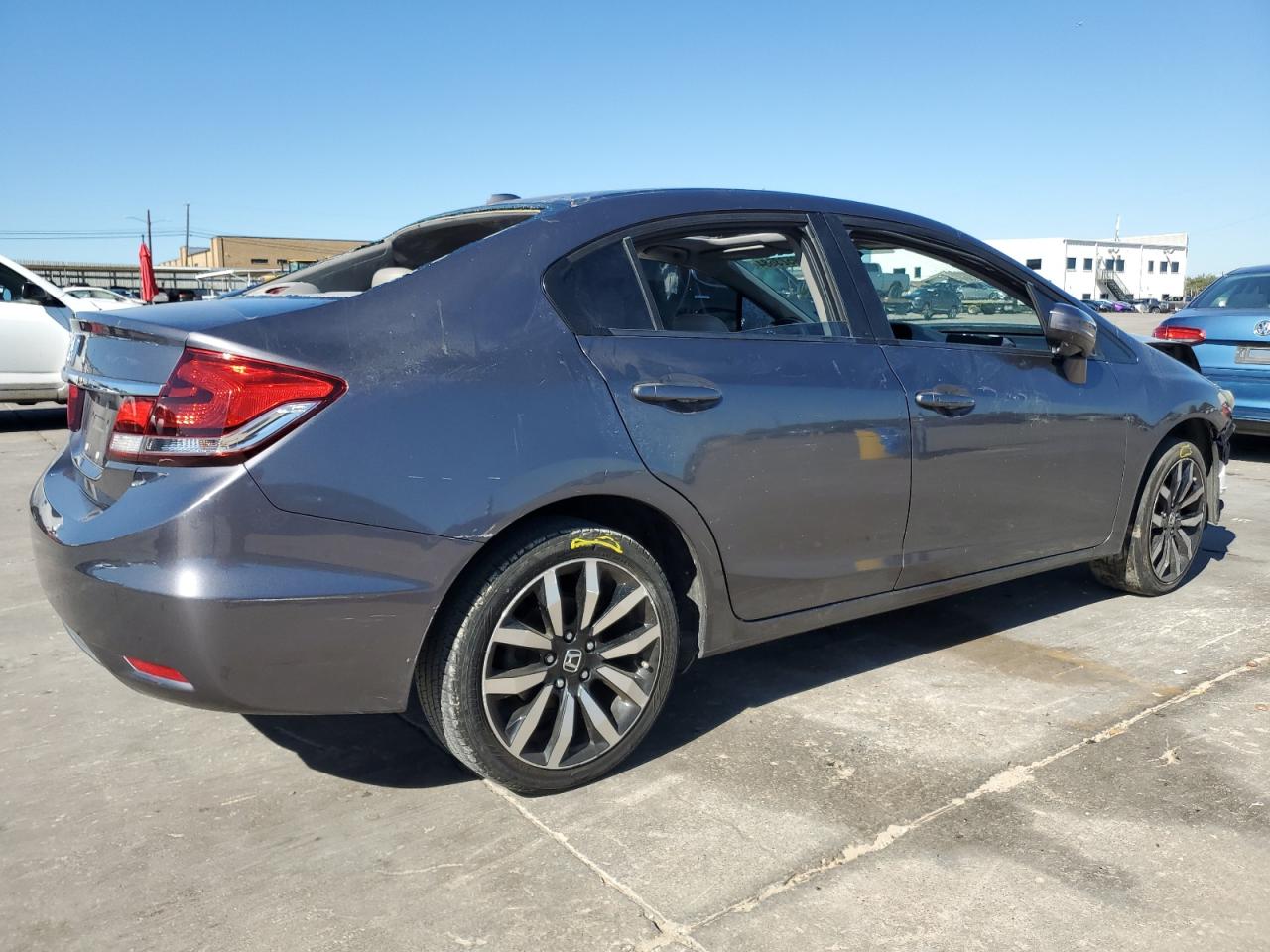 2015 Honda Civic VIN 2HGFB2F92FH520289 Copart auction photo, all over damage thumbnail 3