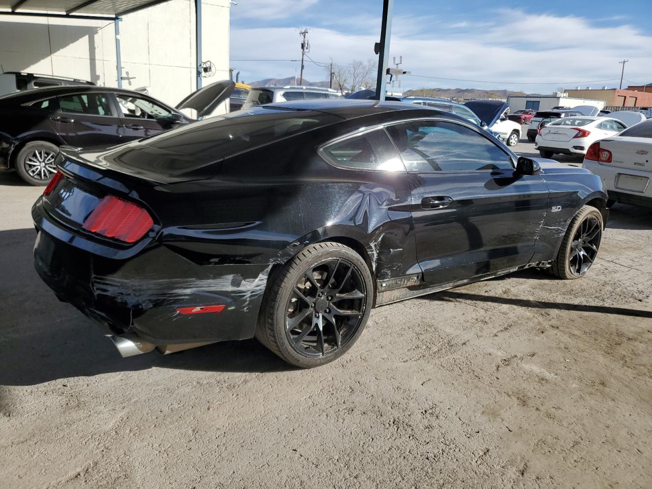 2015 Ford Mustang VIN 1FA6P8CF9F5385032 Copart auction photo, all over damage thumbnail 3