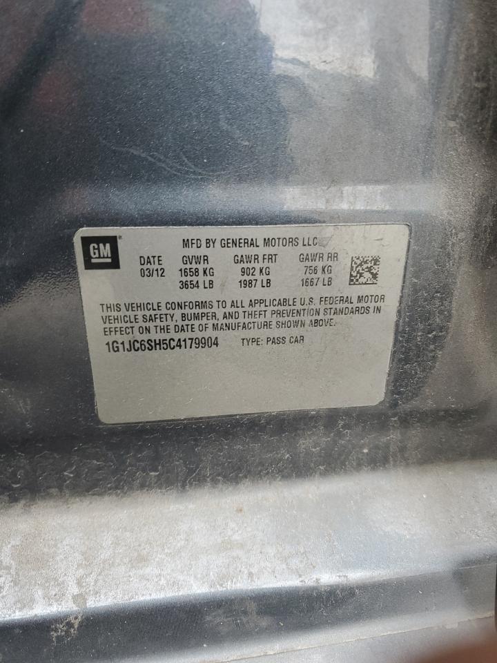 2012 Chevrolet Sonic VIN 1G1JC6SH5C4179904 Copart auction photo, front end damage thumbnail 13