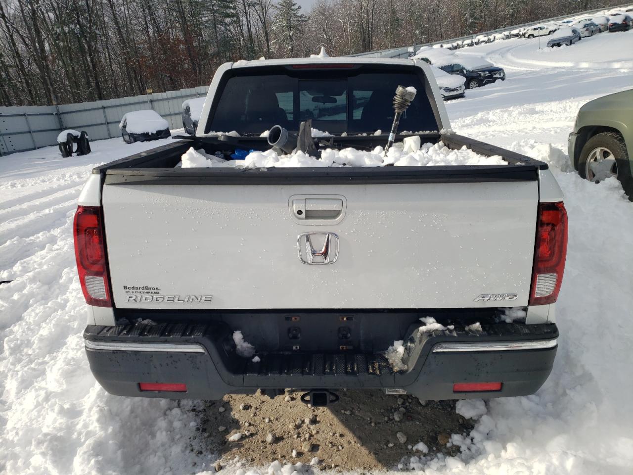 2020 Honda Ridgeline VIN 5FPYK3F5XLB028449 Copart auction photo, front end / side damage thumbnail 6