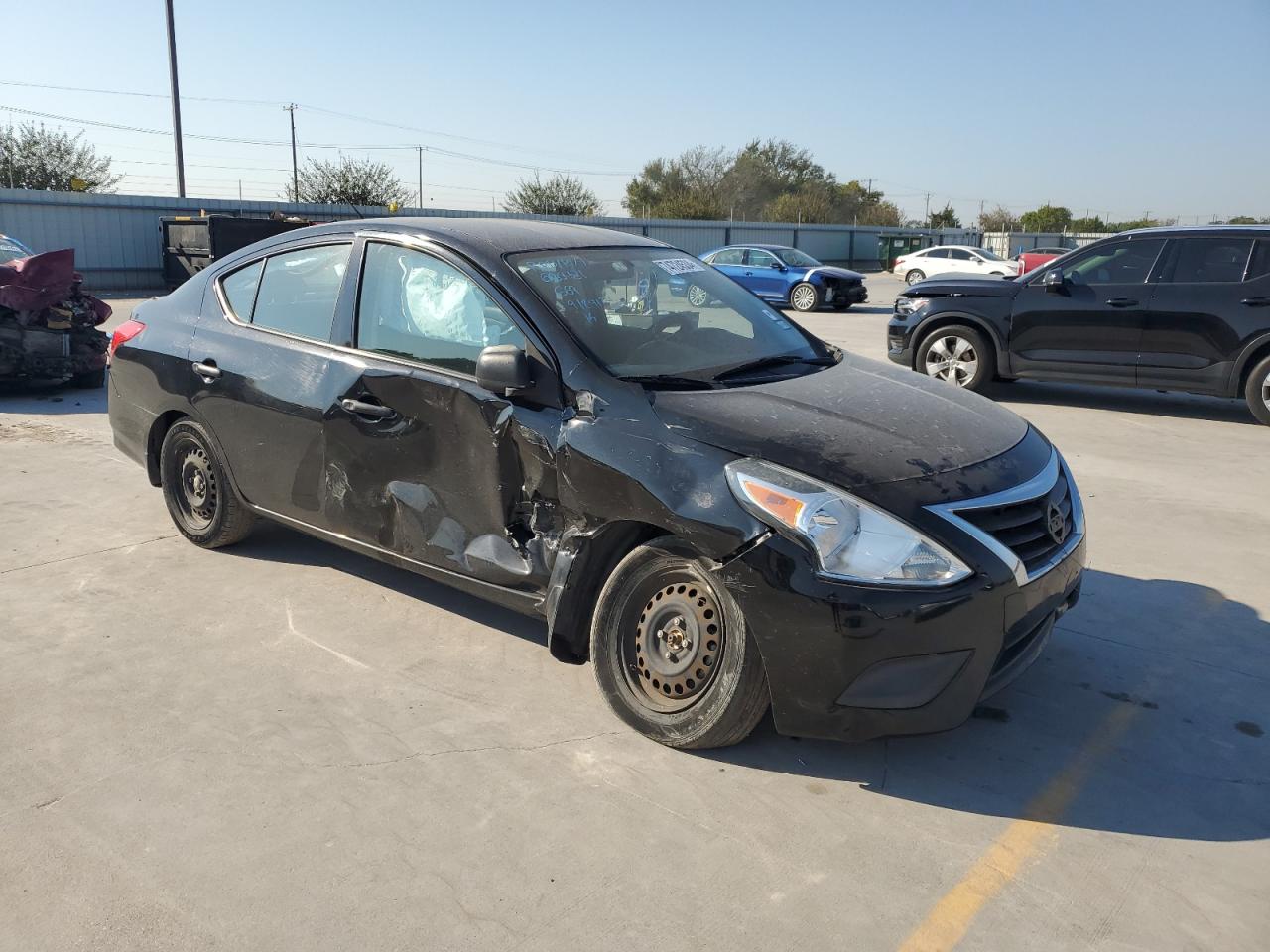 2015 Nissan Versa VIN 3N1CN7AP3FL858970 Copart auction photo, front end / side damage thumbnail 4