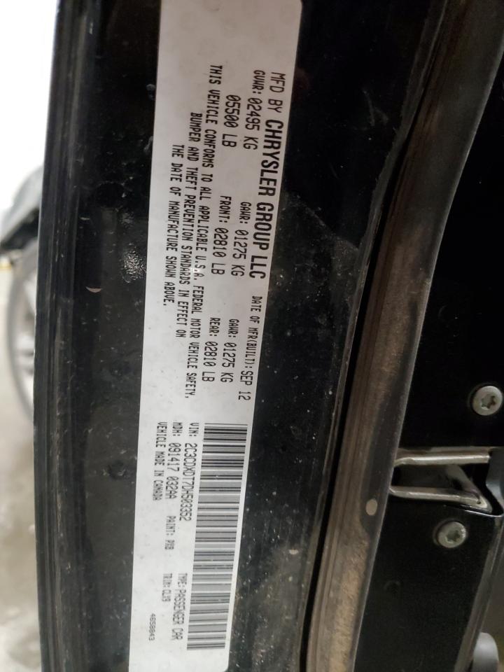 2013 Dodge Charger VIN 2C3CDXDT7DH503352 Copart auction photo, side damage thumbnail 13