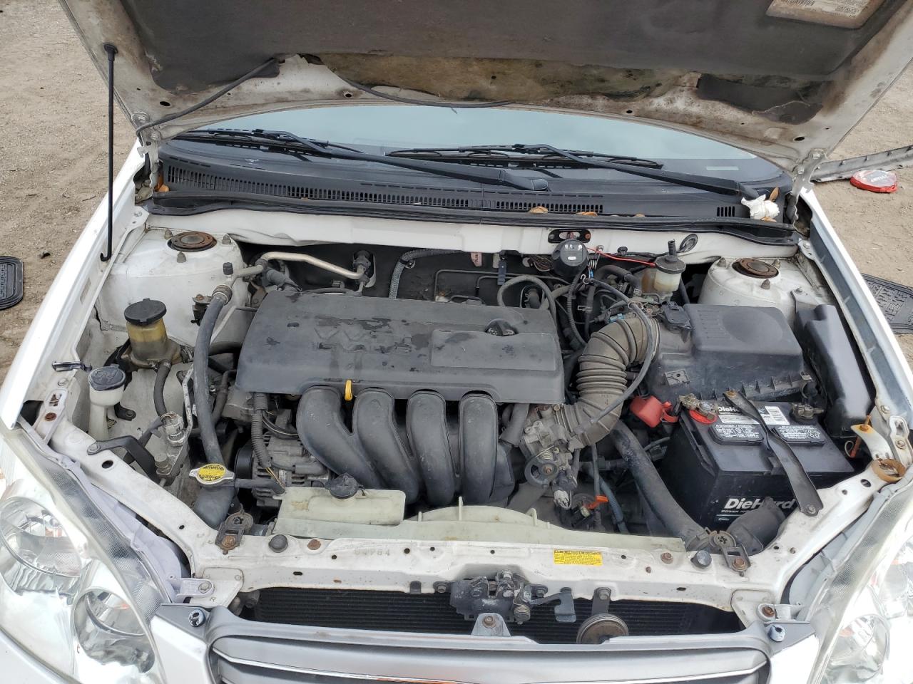 2003 Toyota Corolla VIN 1NXBR32E03Z108765 Copart auction photo, front end / mechanical damage thumbnail 11