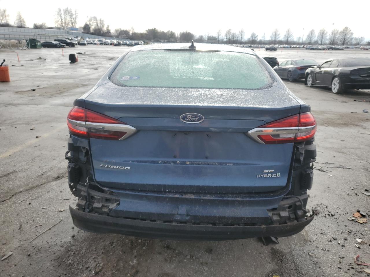 2019 Ford Fusion VIN 3FA6P0LU1KR269203 Copart auction photo, front end / rear end damage thumbnail 6