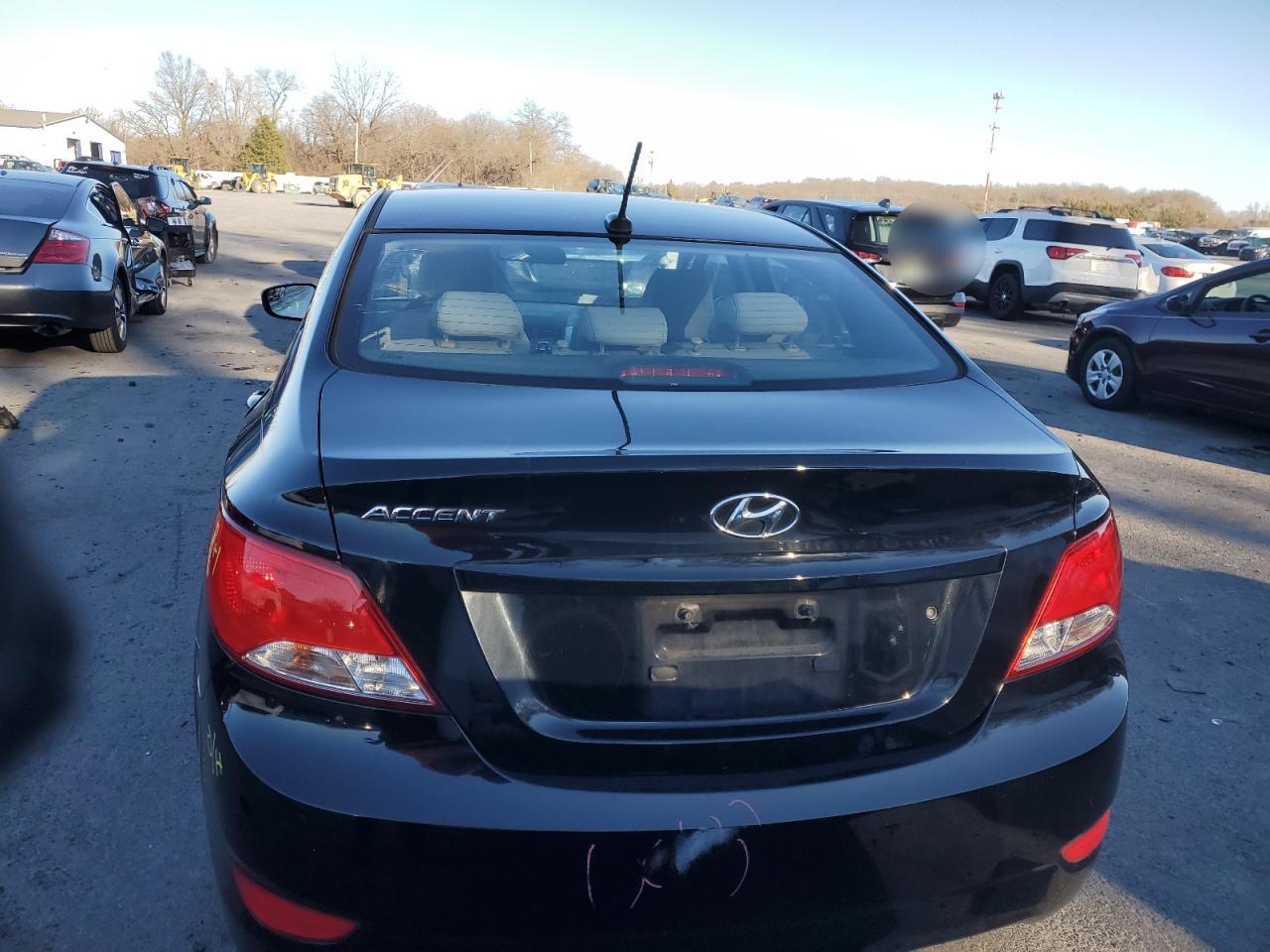 2016 Hyundai Accent VIN KMHCU4AE1GU160101 Copart auction photo, side damage thumbnail 6