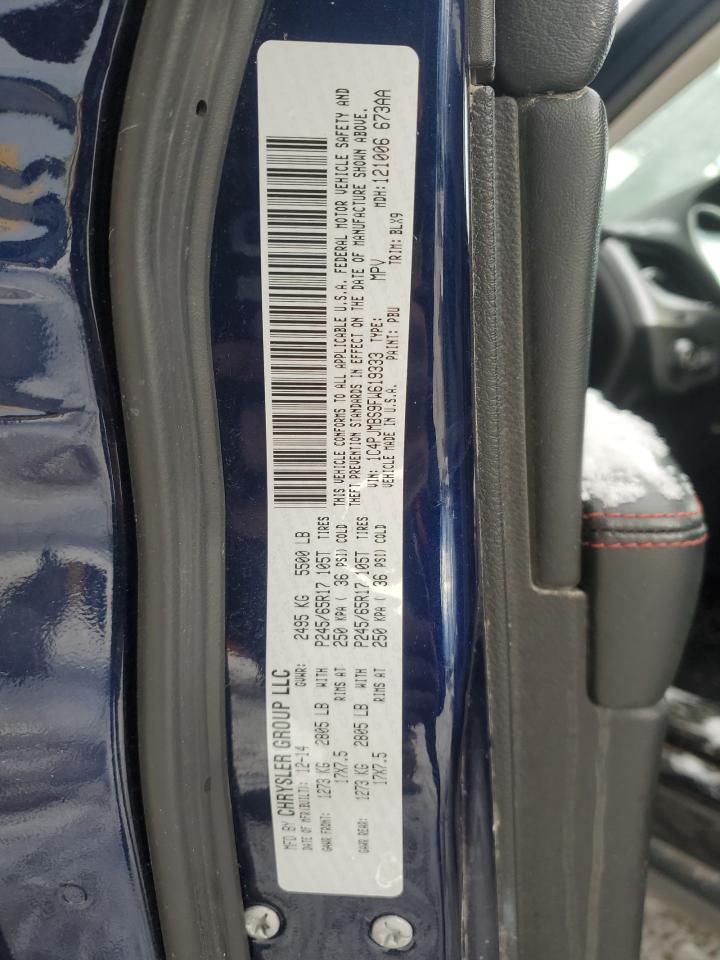2015 Jeep Cherokee VIN 1C4PJMBS9FW619333 Copart auction photo, front end / minor dent/scratches damage thumbnail 13