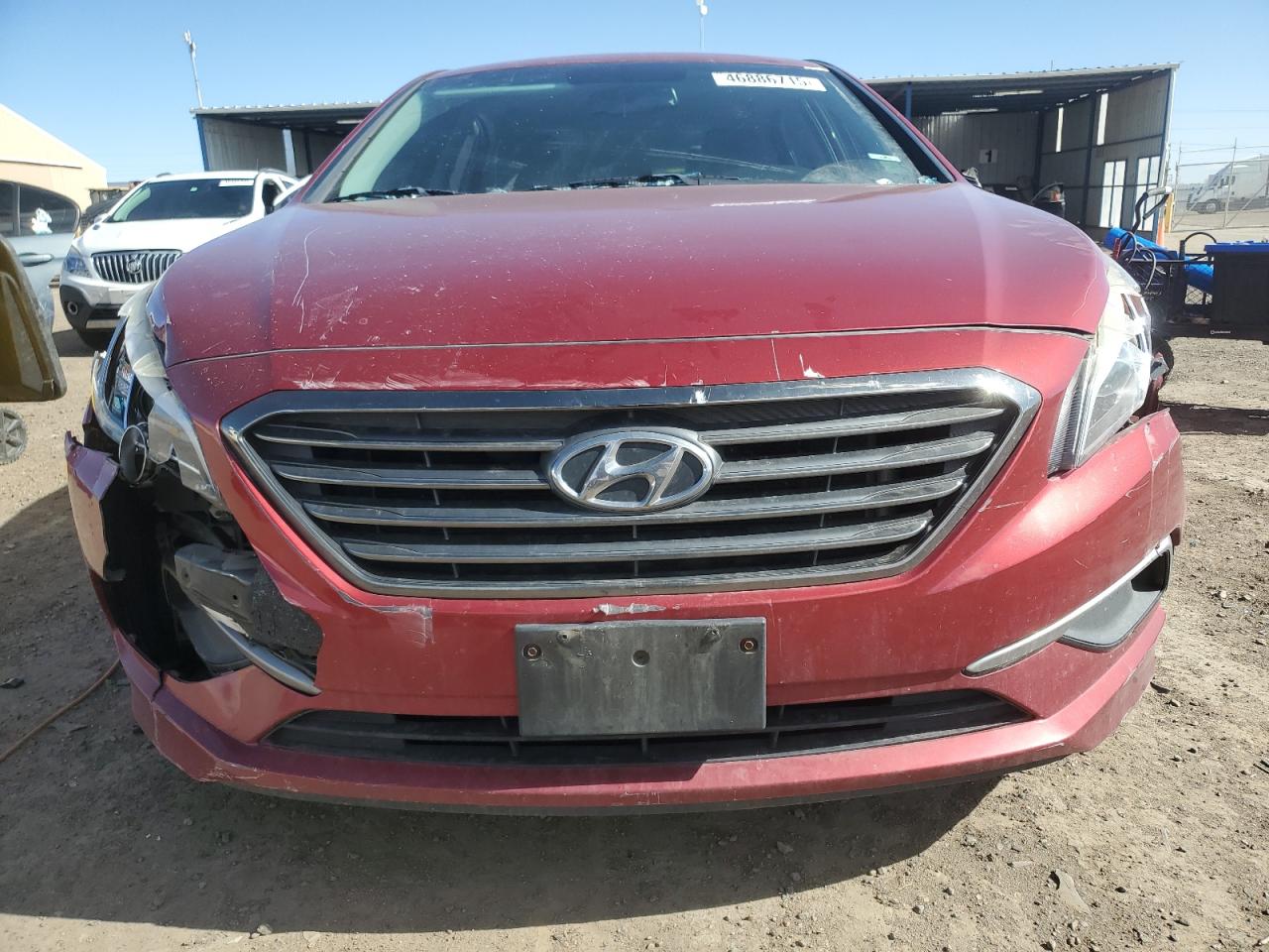 2016 Hyundai Sonata VIN 5NPE24AF6GH385717 Copart auction photo, side / front end damage thumbnail 5